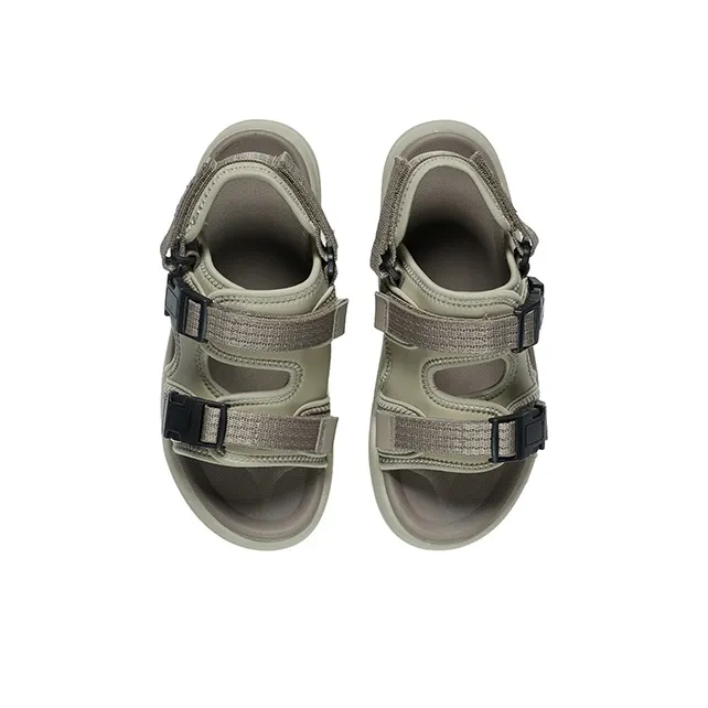 LINING YOUNG Sports Life Collection Cushioning Children's Sandals Beige Khaki/Taupe Teenagers-3