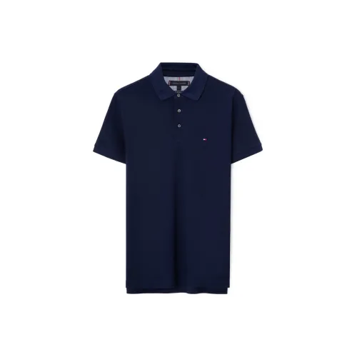 Tommy Hilfiger 1985 Series Polo Shirts Men Marine Blue DCC