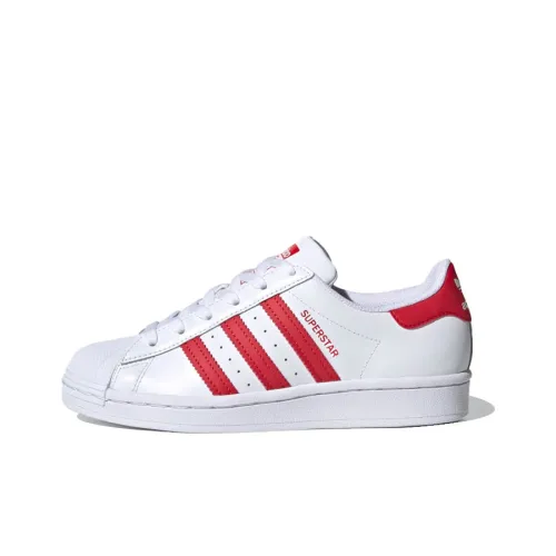 adidas originals Superstar Skate shoes White/Red Kids 