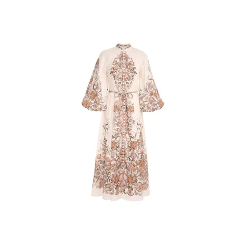 Zimmermann Long-Sleeved Dresses Women's Ivory White