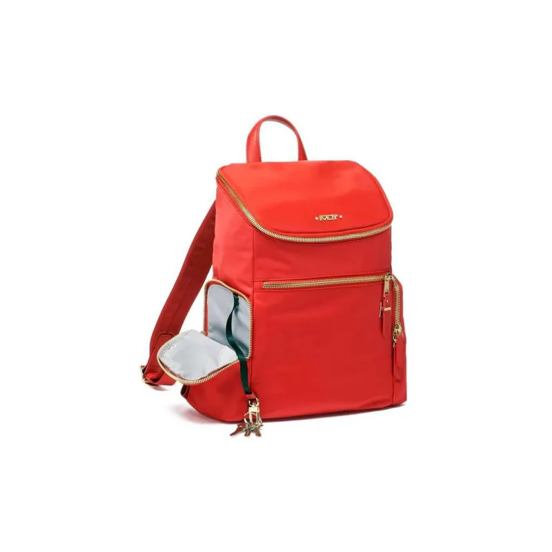 TUMI Voyageur Nylon Travel Bags Backpack Large Size Women's Persimmon Red-3