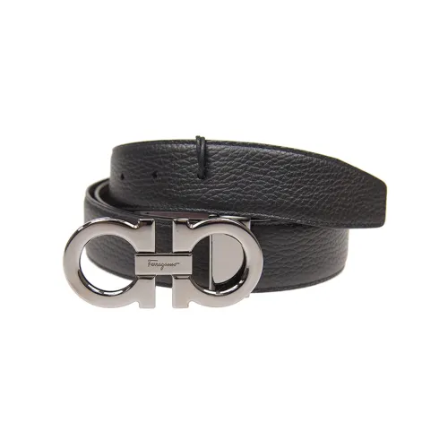 Ferragamo Leather Belts Men Black