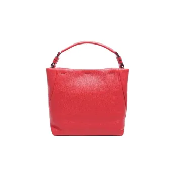 EMPORIO ARMANI Cow Leather Bucket Bag Handbag Women's Red