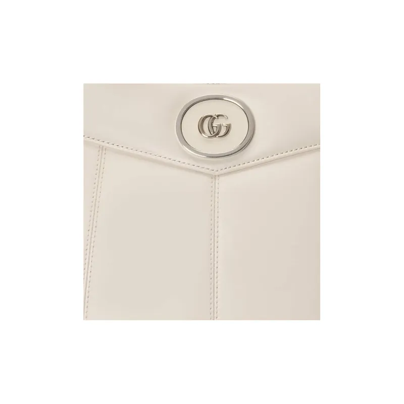 GUCCI Leather Tote Bag Shopping Bag Shoulder Bag Crossbody Bag Handbag Mini Women's White-7