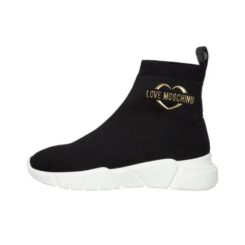 LOVE MOSCHINO Casual Shoes Women's High-Top Black