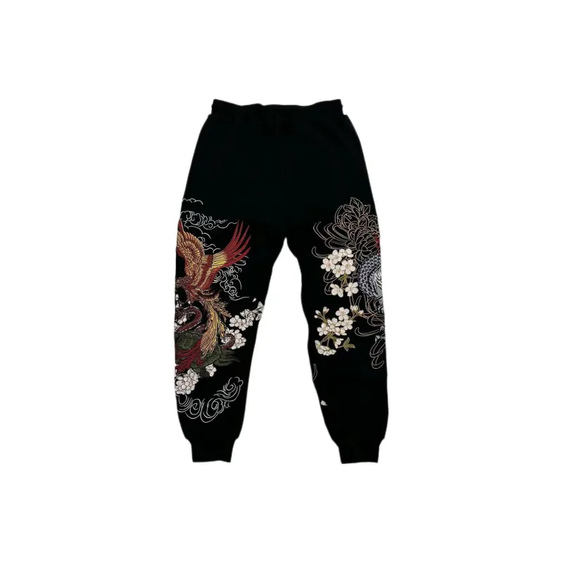 Casual Pants Unisex Black-1
