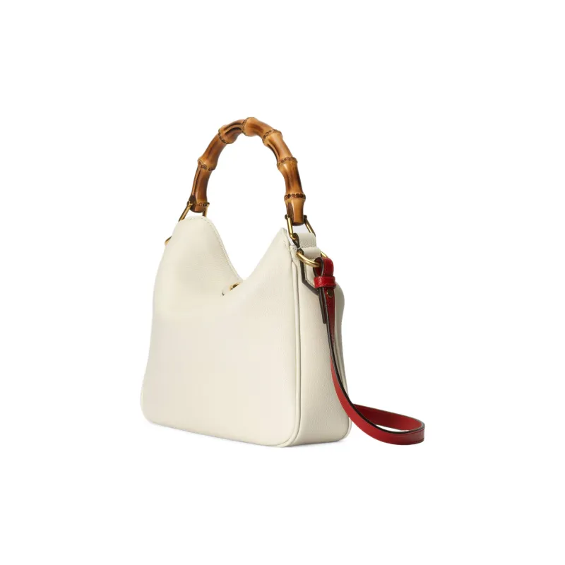 GUCCI Diana Leather Crossbody Bag, Shoulder Bag Trumpets Women's White-3