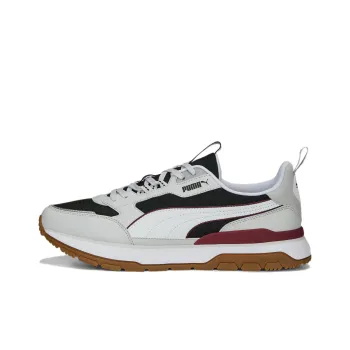 PUMA R78 Anti Slip Wear Resistant Low Top Running Shoes Unisex Gray White Red