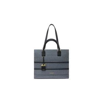 SAMSONITE Cow Leather Tote Bag Shopping Bag Handbag Shoulder Bag Large Size Women's Blue