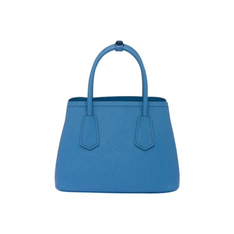 PRADA Leather Tote Bag Shopping Bag Shoulder Bag Crossbody Bag Handbag Mini Women's Light Blue-2
