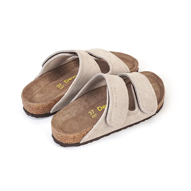 Devo Life Slide Slippers Women's Gray/Black/Brown/Dark Brown/Burgundy-4