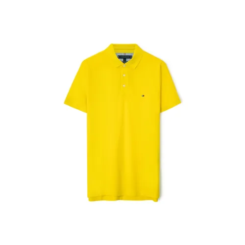 Tommy Hilfiger 1985 Series Polo Shirts Men Bright Yellow ZGS