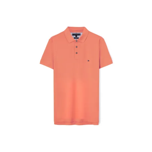 Tommy Hilfiger 1985 Series Polo Shirts Men Peach Pink TKL