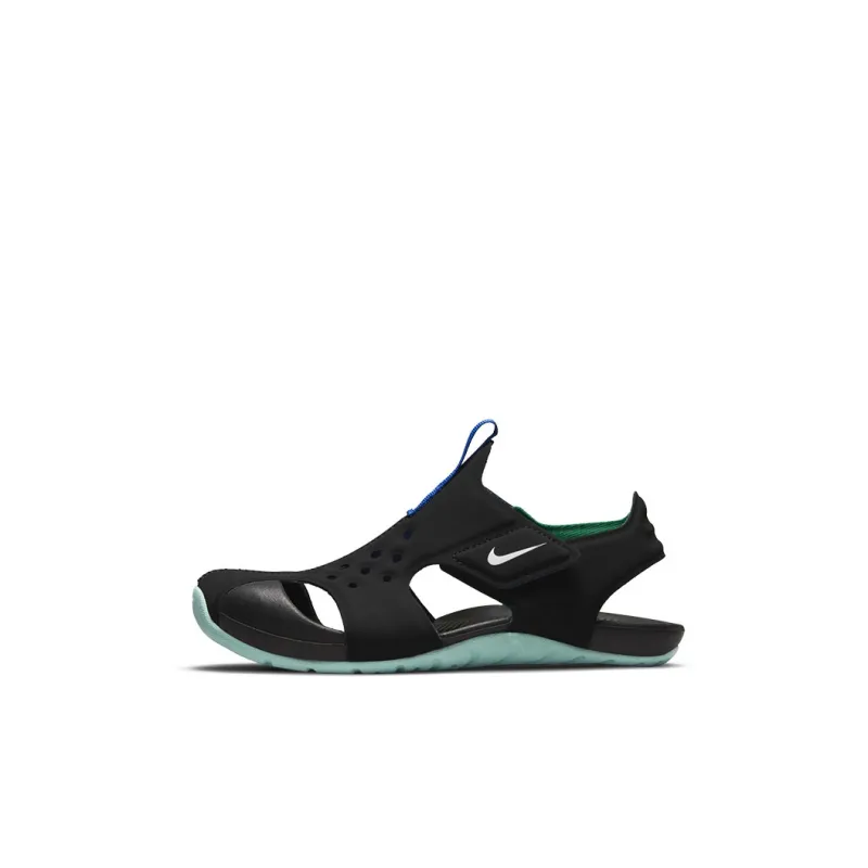 Nike Sunray Protect 2 Breathable Children's Sandals Black Green Children Aged 3 7 Years Old-0