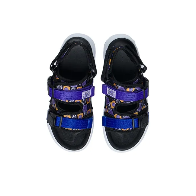 LINING YOUNG Coca Sandal Black Purple Teenagers-3