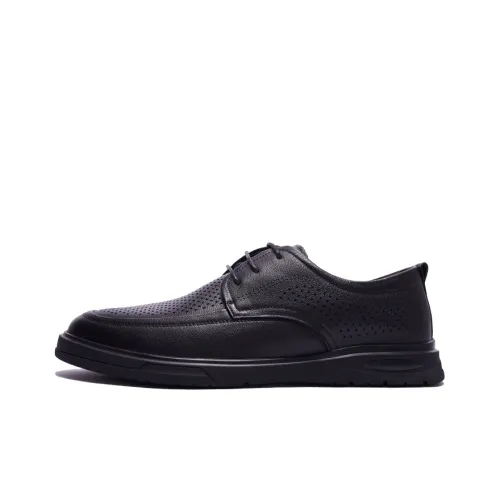 Mulinsen Dress Shoes Men Low-Top Black