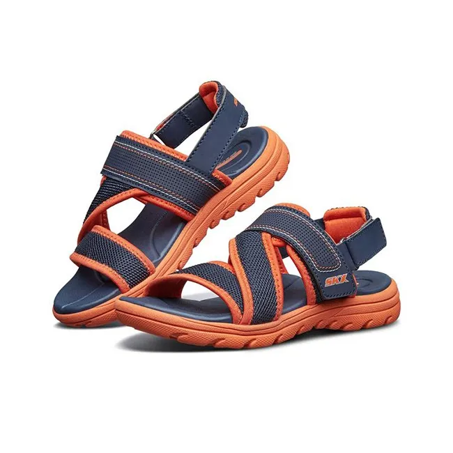 Skechers Supreme Durable Breathable Children's Sandals Blue Orange Teenagers-3