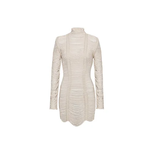 BALMAIN Long-Sleeved Dresses Women's Beige