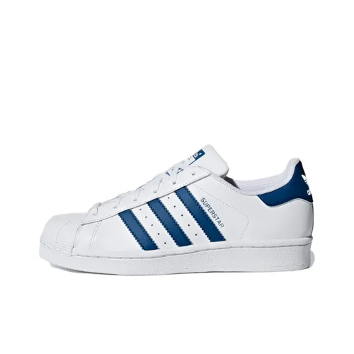Adidas Originals Superstar Skate Shoes White/Blue Kids