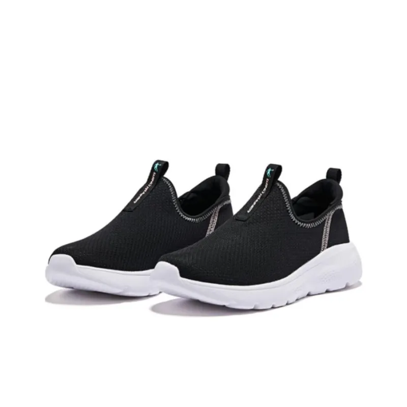 QIAODAN Breathable And Lightweight Low Top Running Shoes Women's Black Pink-2