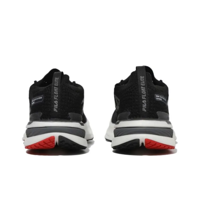 FILA FLOAT ELITE Anti Slip Wear Resistant Low Top Running Shoes Men's Black White Red Korean Style-2
