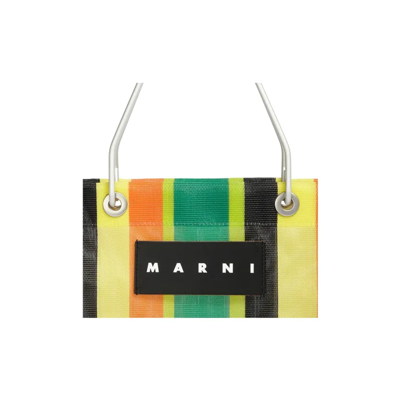 MARNI Polyethylene Basket Bag Handbag Mini Women's Multicolor/Yellow-3