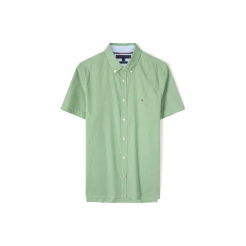 Tommy Hilfiger Shirts Men Green Gray Check 0H7