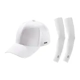 White Hats & Caps+White Cooling Arm Sleeves