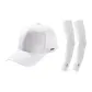 White Hats & Caps+White Cooling Arm Sleeves