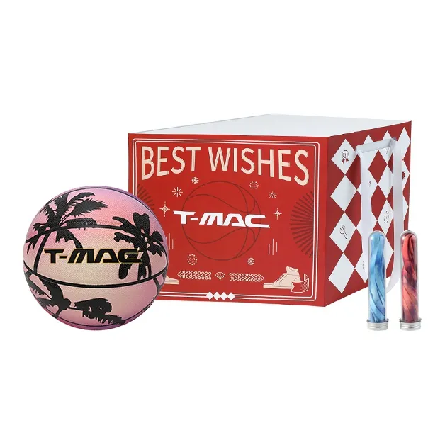 T-Mac Madi Rainforest Collection PU Basketball Orange Size 7 Training Unisex-21