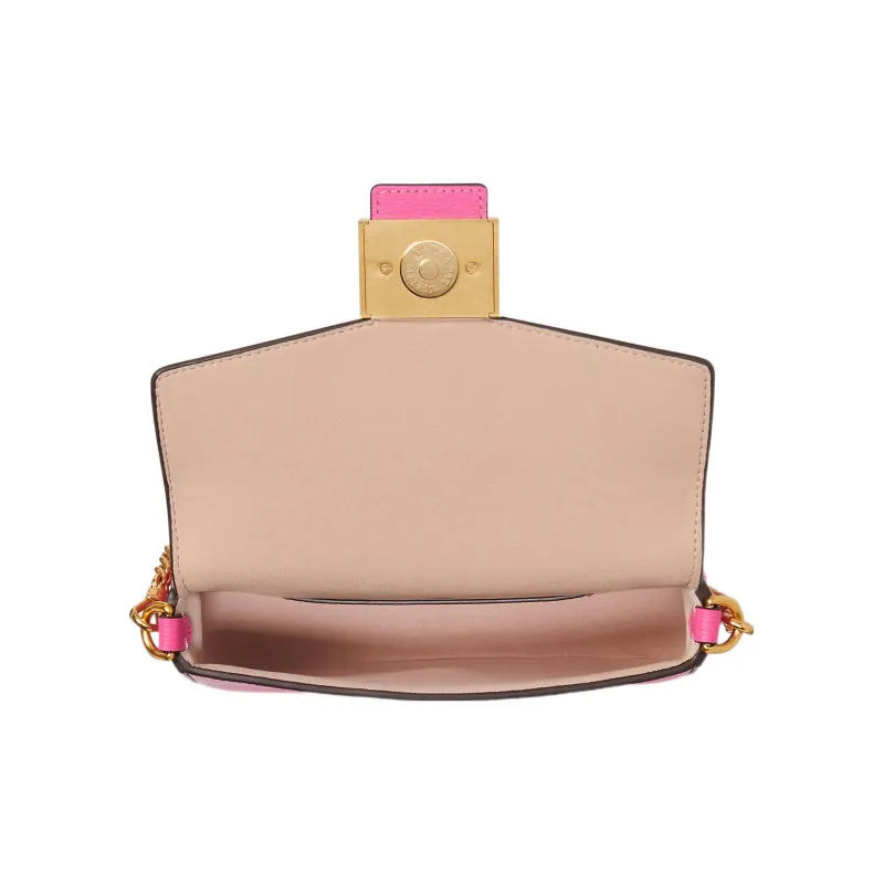 Kate Spade Katy Textured Leather Messenger Bag, Shoulder Bag, Crossbody Bag Small Size Women's Rouge Pink-3