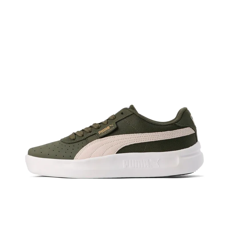 PUMA California Lwt Anti Slip Wear Resistant Low Top Skateboard Shoes Women's Green White-0