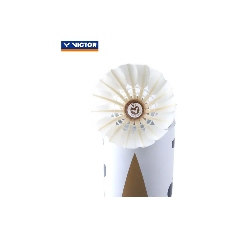 VICTOR Golden Yellow Collection Duck Feather Shuttlecock 12 Pack Water Duck Feather All Round Duck Feather Shuttlecocks-1