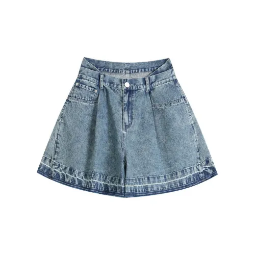 ELF SACK Denim Shorts Women's Denim Blue