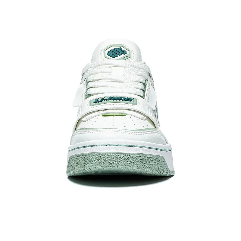 LiNing Badfive Bad Five Anti Slip Wear Resistant Low Top Vintage Basketball Culture Skateboard Shoes Men's White Green-4