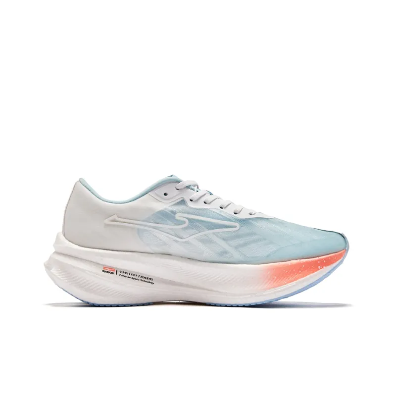 Erke Zhijing 1.0 Cushioning Anti Slip And Wear Resistant Low Top Running Shoes Women's White Blue Red-1