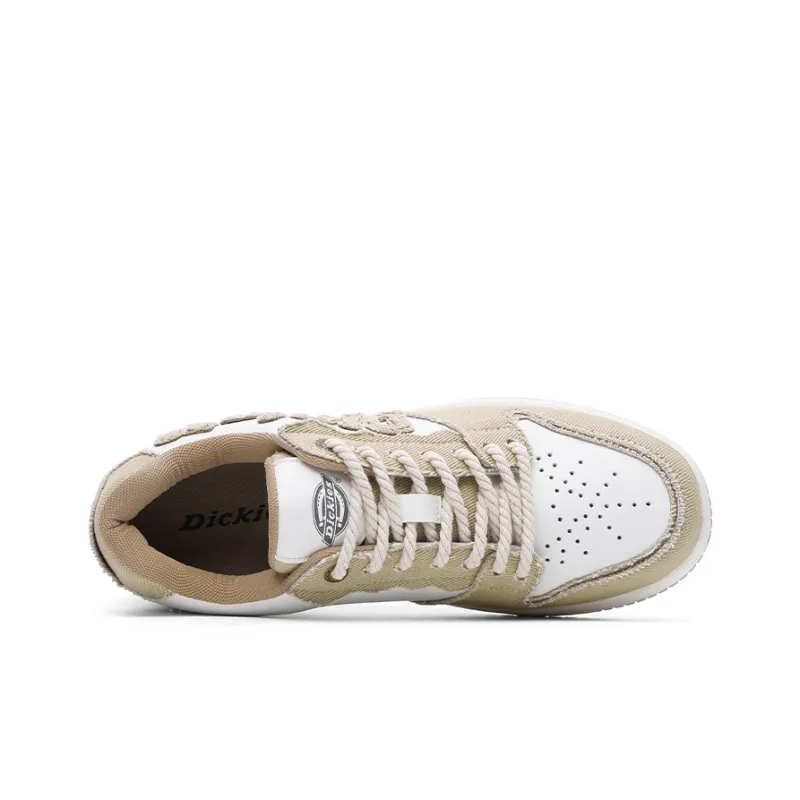 Dickies Patchwork Collection Low Top Skateboard Shoes Men's White Khaki-2