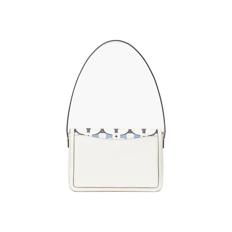 Kate Spade Katy Cow Leather Messenger Bag Handbag Shoulder Bag Women's White & Blue-2