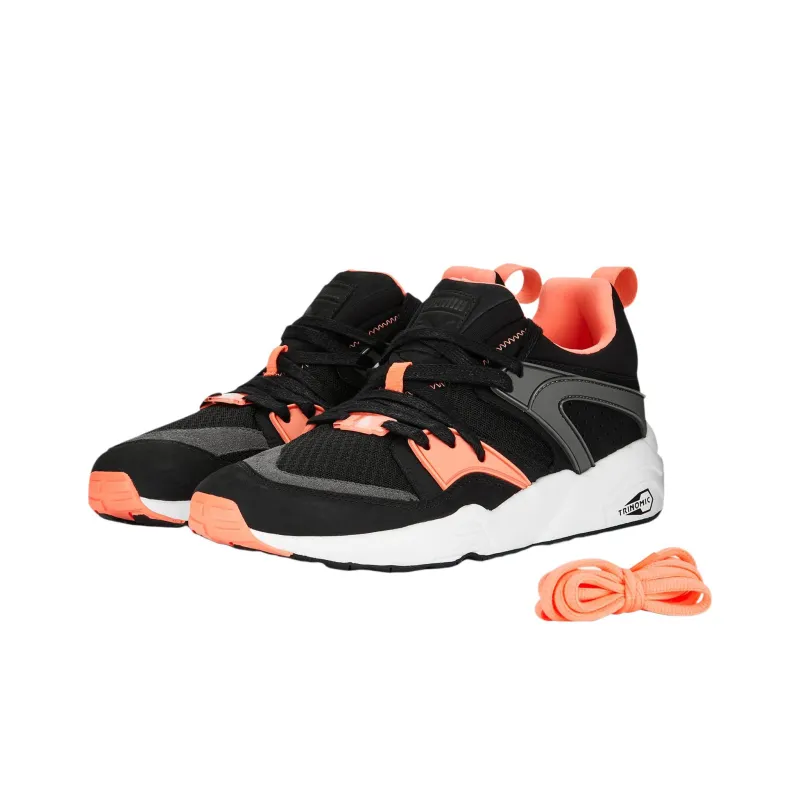 PUMA Blaze Of Glory Anti Slip Wear Resistant Mid Top Sports Casual Shoes Unisex Black Pink-2