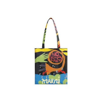 MARNI X No Vacancy Inn Graphic Tote Bag