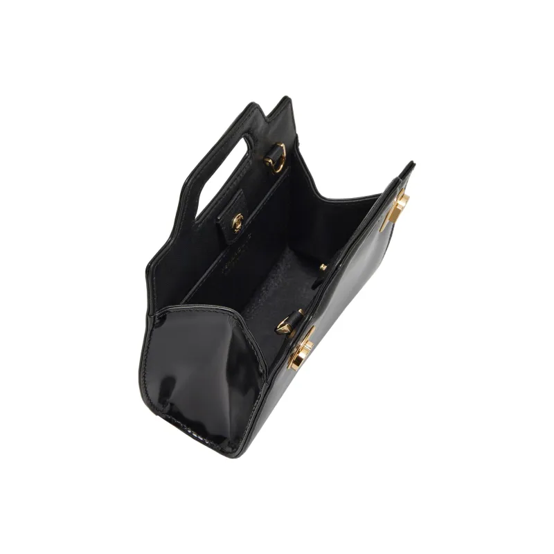 FERRAGAMO Cow Leather Shoulder Bag Crossbody Bag Handbag Extra Mini Women's Black-3