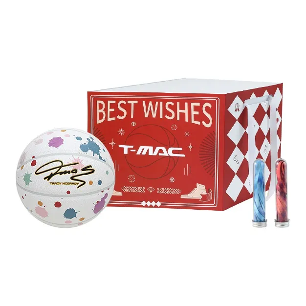 T-Mac Maddie Trendy Collection PU Basketball White Size 7 Training Unisex-8