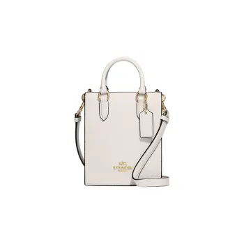 COACH N/S Pebbled Leather Tote Bag Shopping Bag Shoulder Bag Crossbody Bag Handbag Mini Women's White