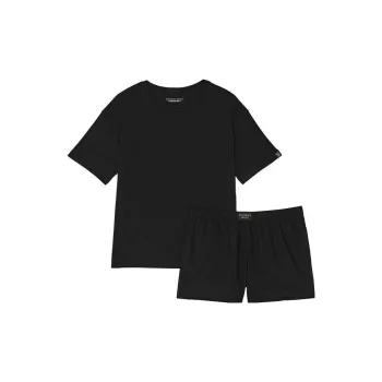 Victoria's Secret Cotton Short Tee-Jama Set Pajama Set Women's Black