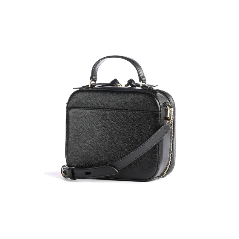 MICHAEL KORS Jet Set Cow Leather Handbag, Shoulder Bag, Crossbody Bag Medium Size Women's Black-1