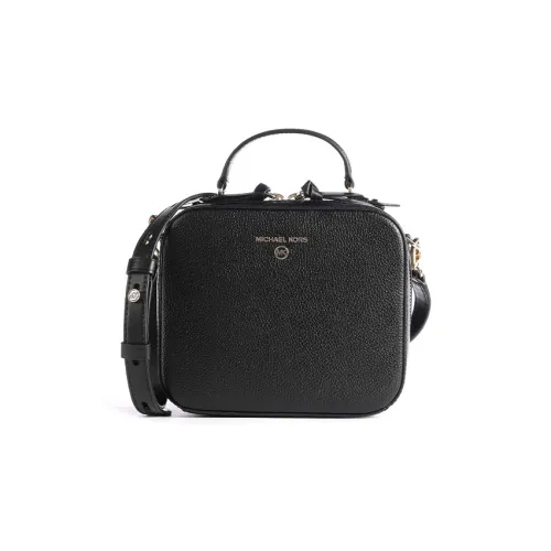 MICHAEL KORS Jet Set Cow Leather Handbag Shoulder Bag Crossbody Bag Medium Size Women's Black