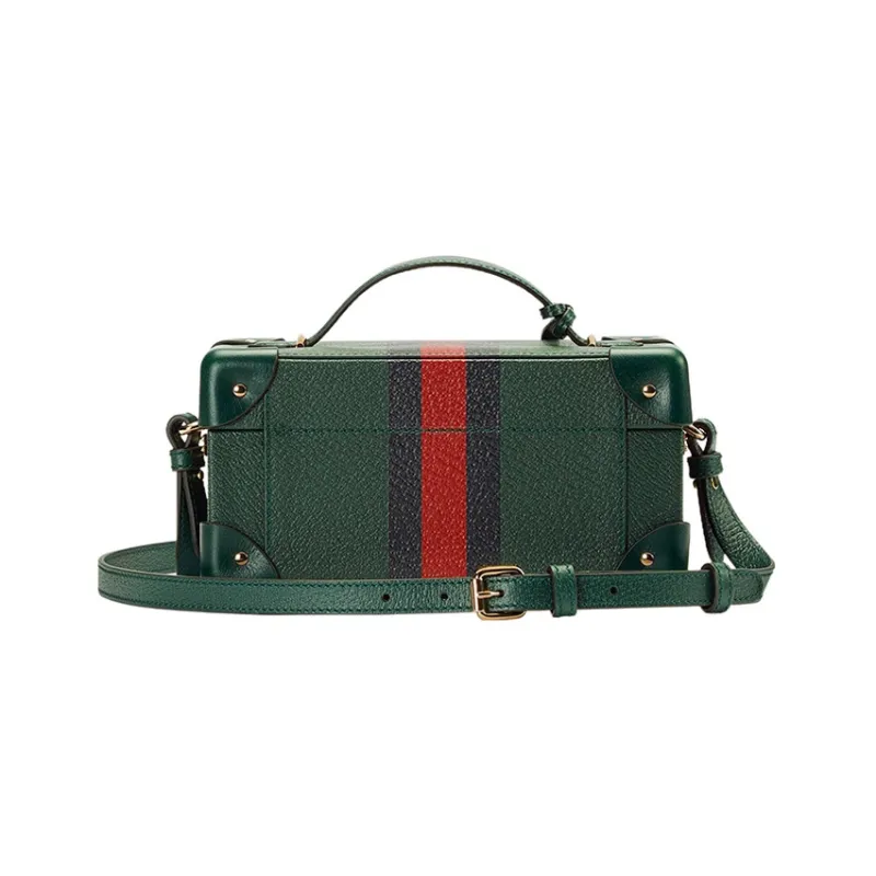 GUCCI Leather Wrist Watch Box, Handbag, Shoulder Bag, Crossbody Bag Women's Green-3
