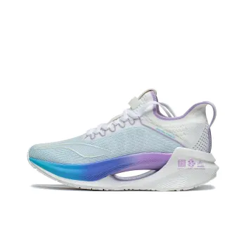 LiNing Jueying Essential Cushioning Anti Slip And Wear Resistant Low Top Running Shoes Women's White Blue Purple