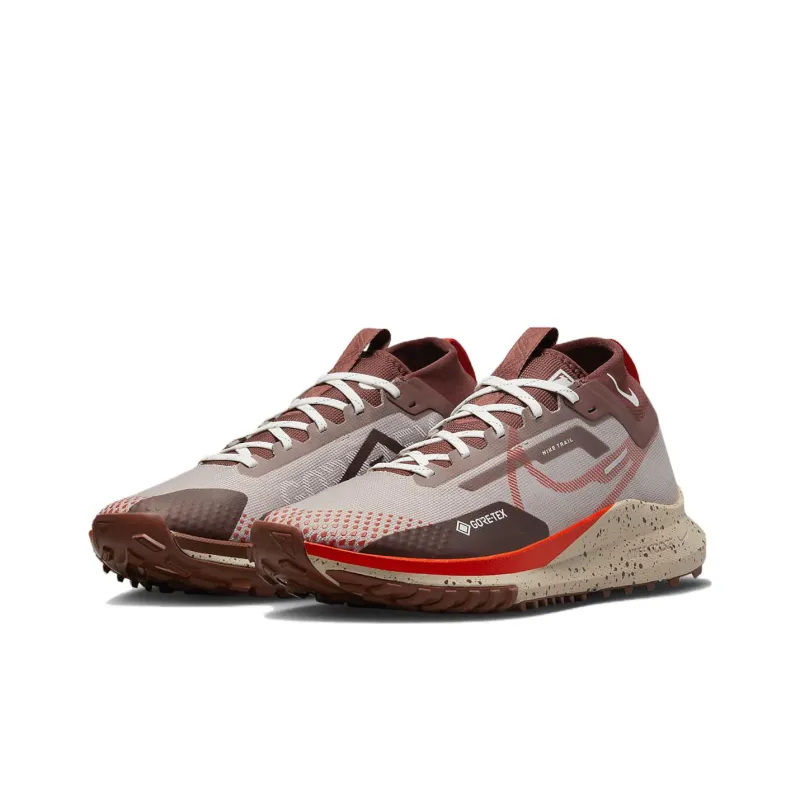 Nike React Pegasus Trail 4 Gore Tex Diffused Taupe Dark Pony Sail Picante Red-2