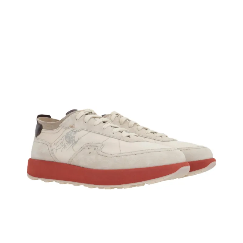 BERLUTI Low Top Sports Casual Shoes Men's Gray Orange-2
